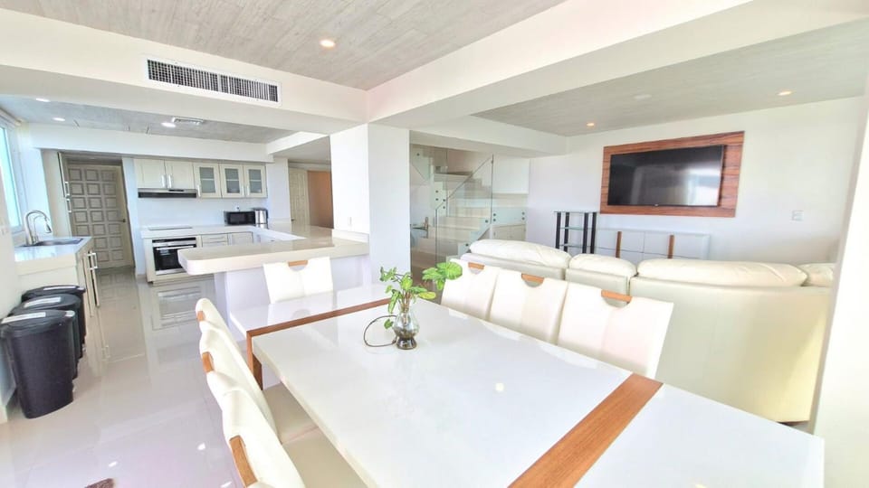 Dining area, air conditioner