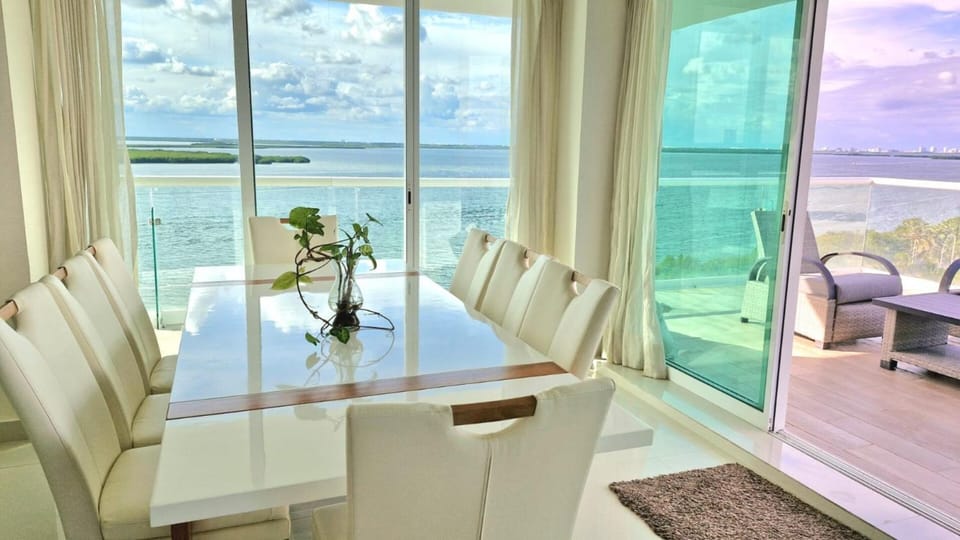 Natural landscape, Dining area, Lake view