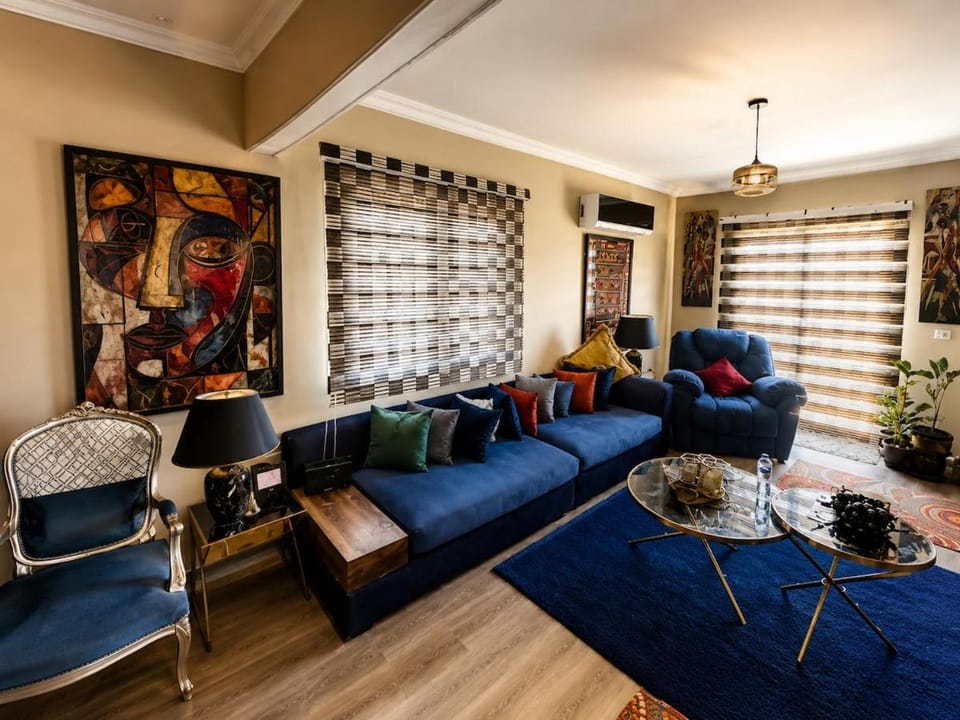Stylish Zayed Retreat Private Terrace King Bed Apartment in Egypt
