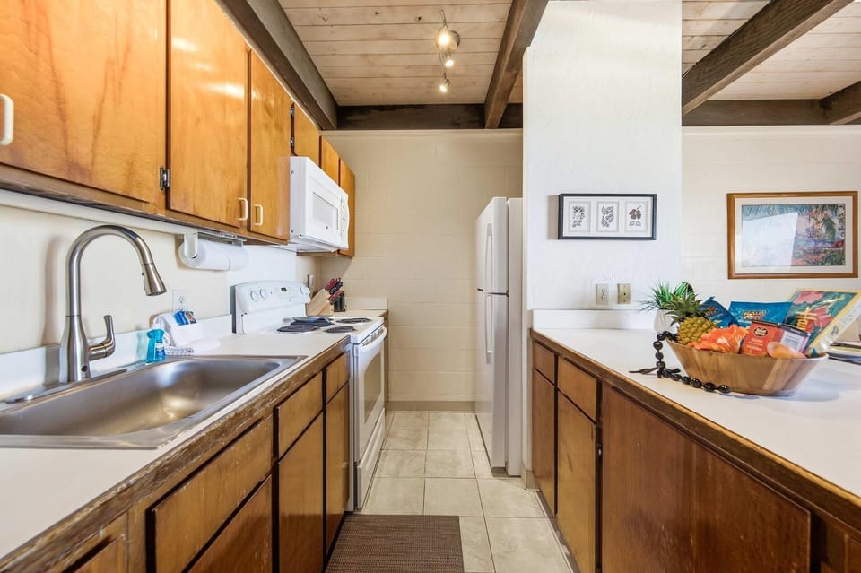 Kitchen or kitchenette, oven, stove