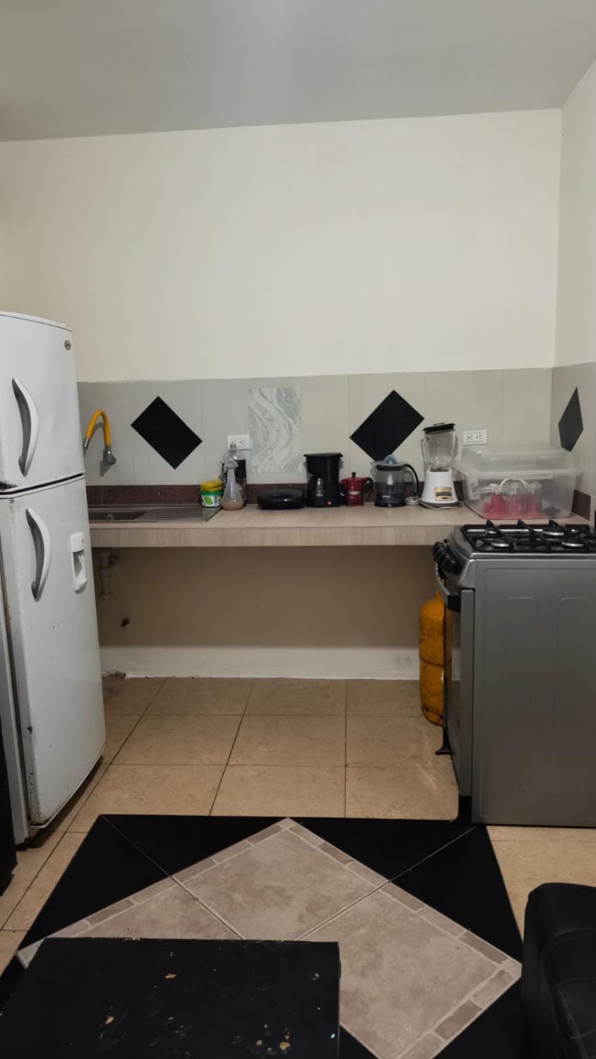 Kitchen or kitchenette, oven