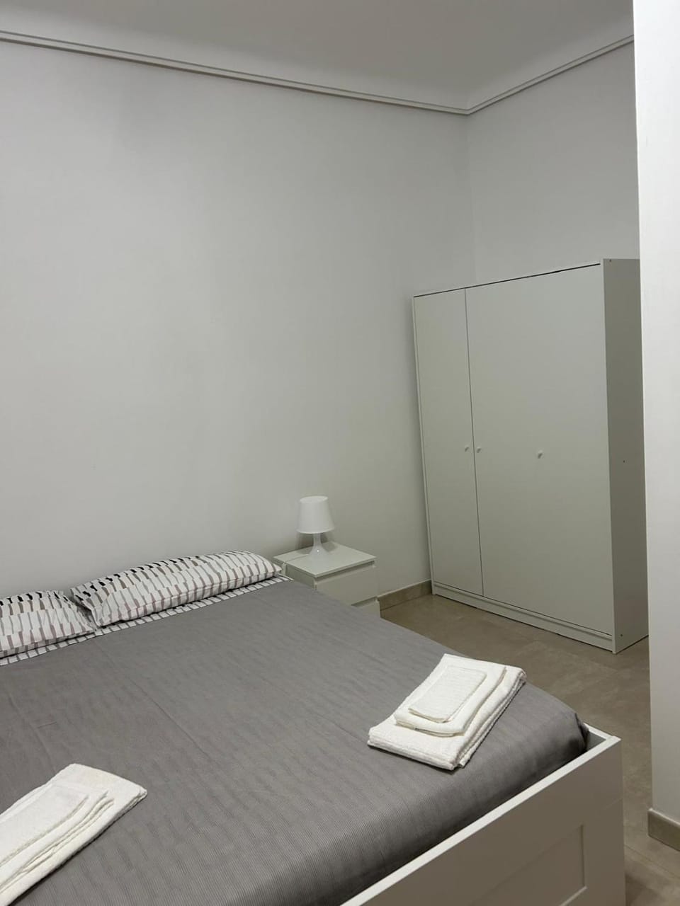 Bed, Photo of the whole room, Bedroom, towels, wardrobe