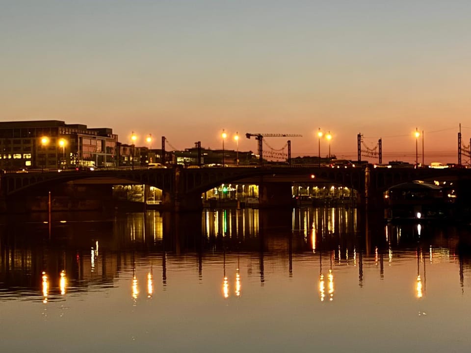 River view, Sunset