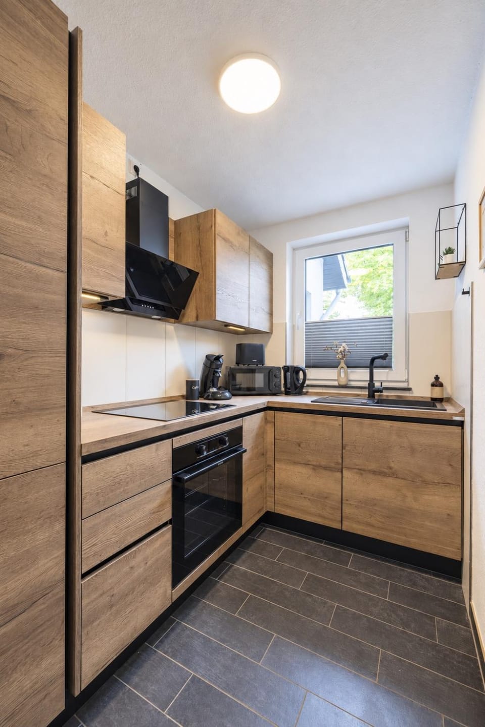 Kitchen or kitchenette, stove, kitchen