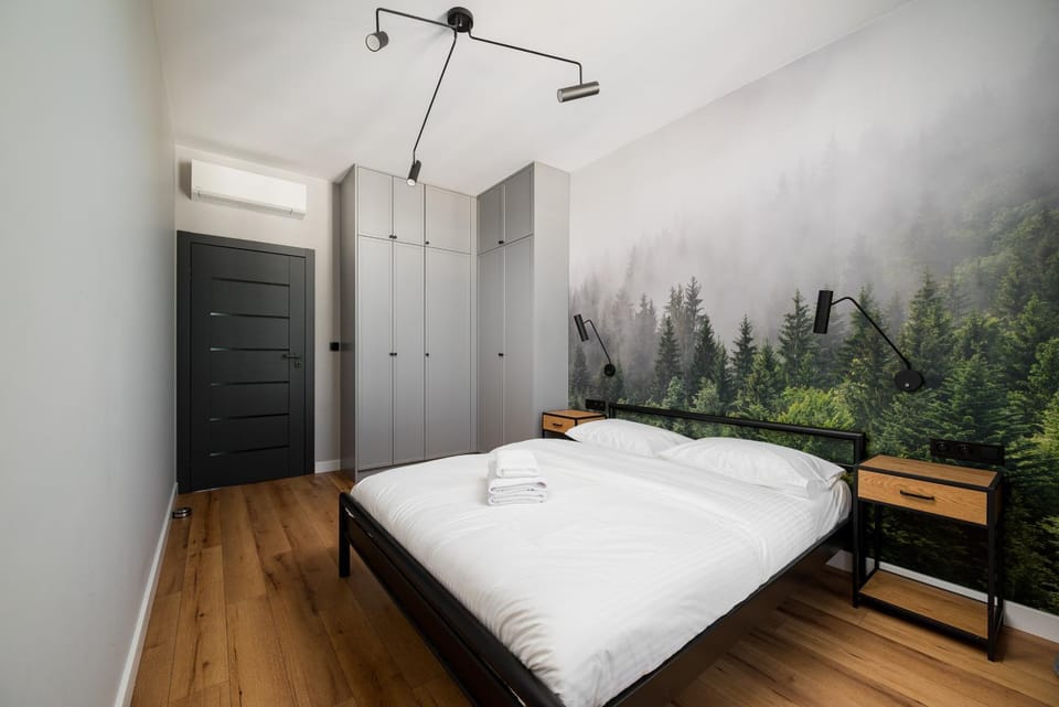 Bed, Photo of the whole room, Bedroom, wardrobe