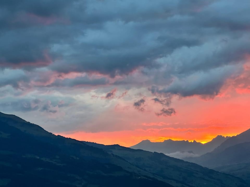 Natural landscape, Mountain view, Sunset