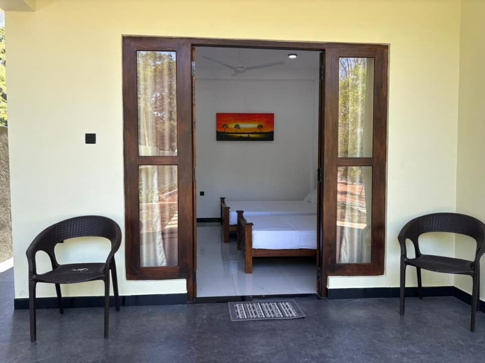 Bed, Seating area, Bedroom