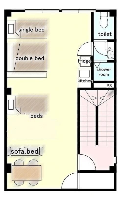 Quiet Renovated 38sqm with Sofa 3 min to Station Apartment in Japan