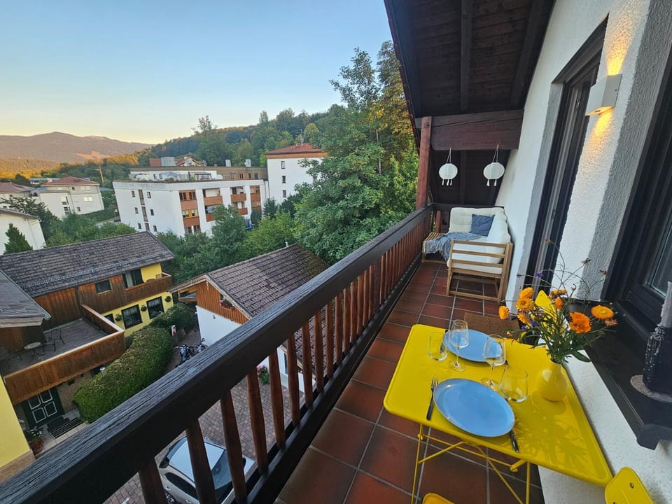 Day, View (from property/room), Balcony/Terrace, Mountain view, Sunset