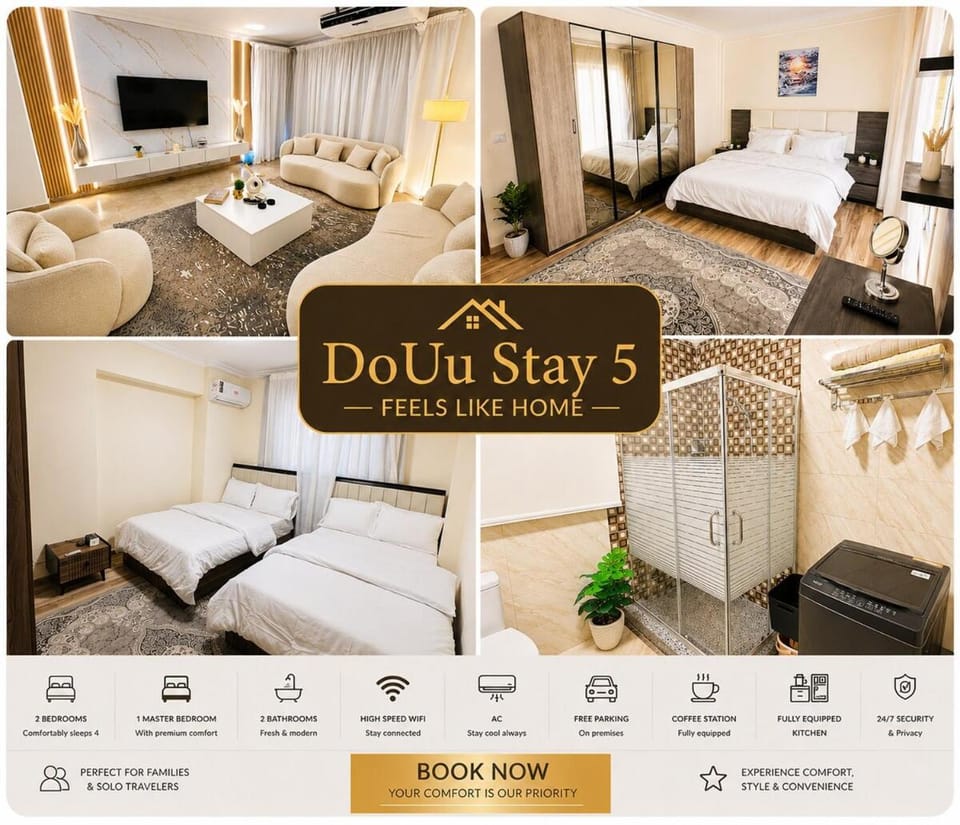 DoUu Stay 5 2BD,Garden El Sheikh Zayed near arkan Apartment in Egypt