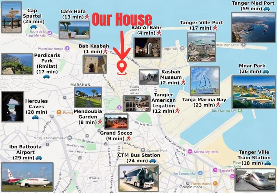 Private Kasbah House - Rooftop BBQ - Fiber WiFi Apartment in Tangier