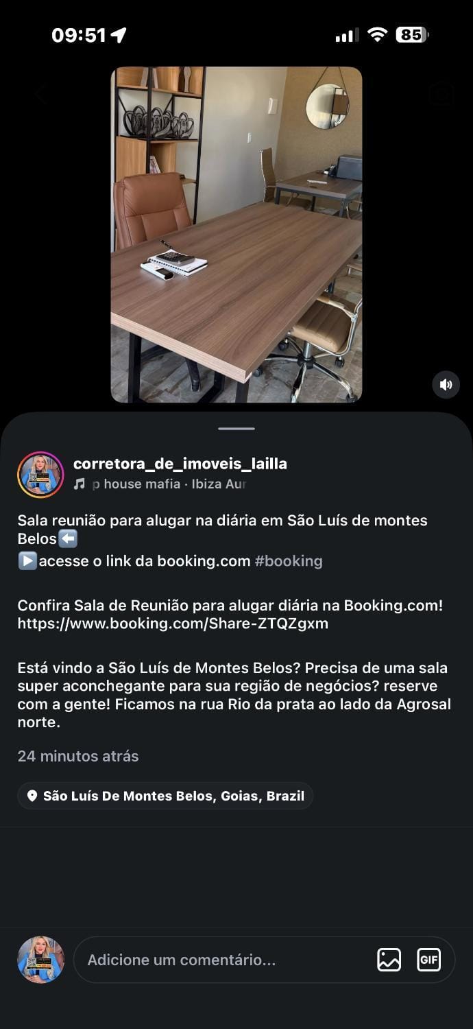 Sala de Reunião para alugar diária das 8 às 18horas Apartment in State of Goiás