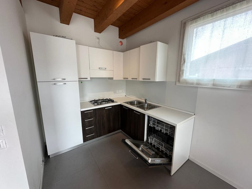 Kitchen or kitchenette, dishwasher