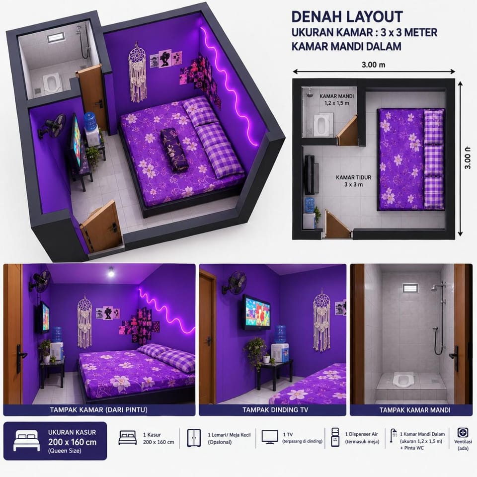 Lula By Room Kosan Transit Perjam Pamulang - Pondok Cabe Love hotel in Indonesia