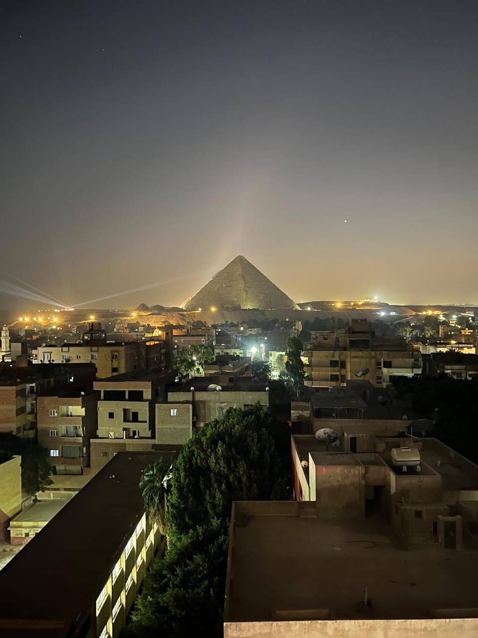 Property building, Night, Natural landscape, Balcony/Terrace, City view, Mountain view