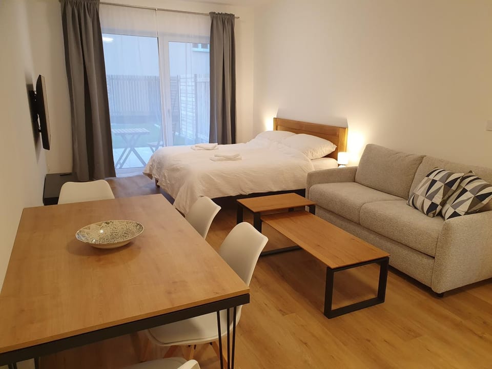 Bed, Living room, Photo of the whole room, Seating area, Dining area, Bedroom