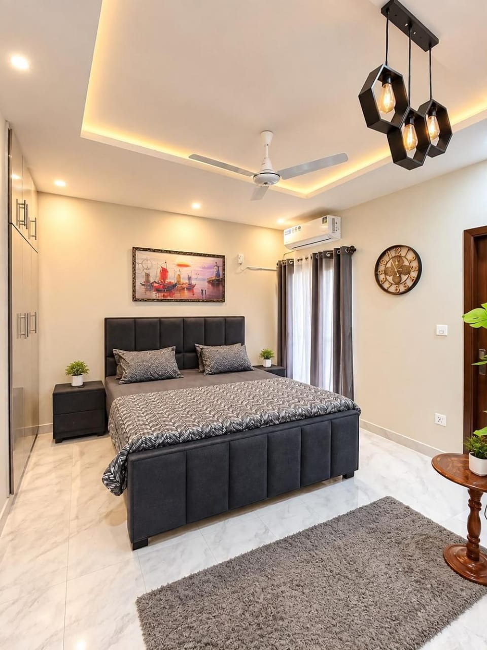 Bed, Bedroom, air conditioner