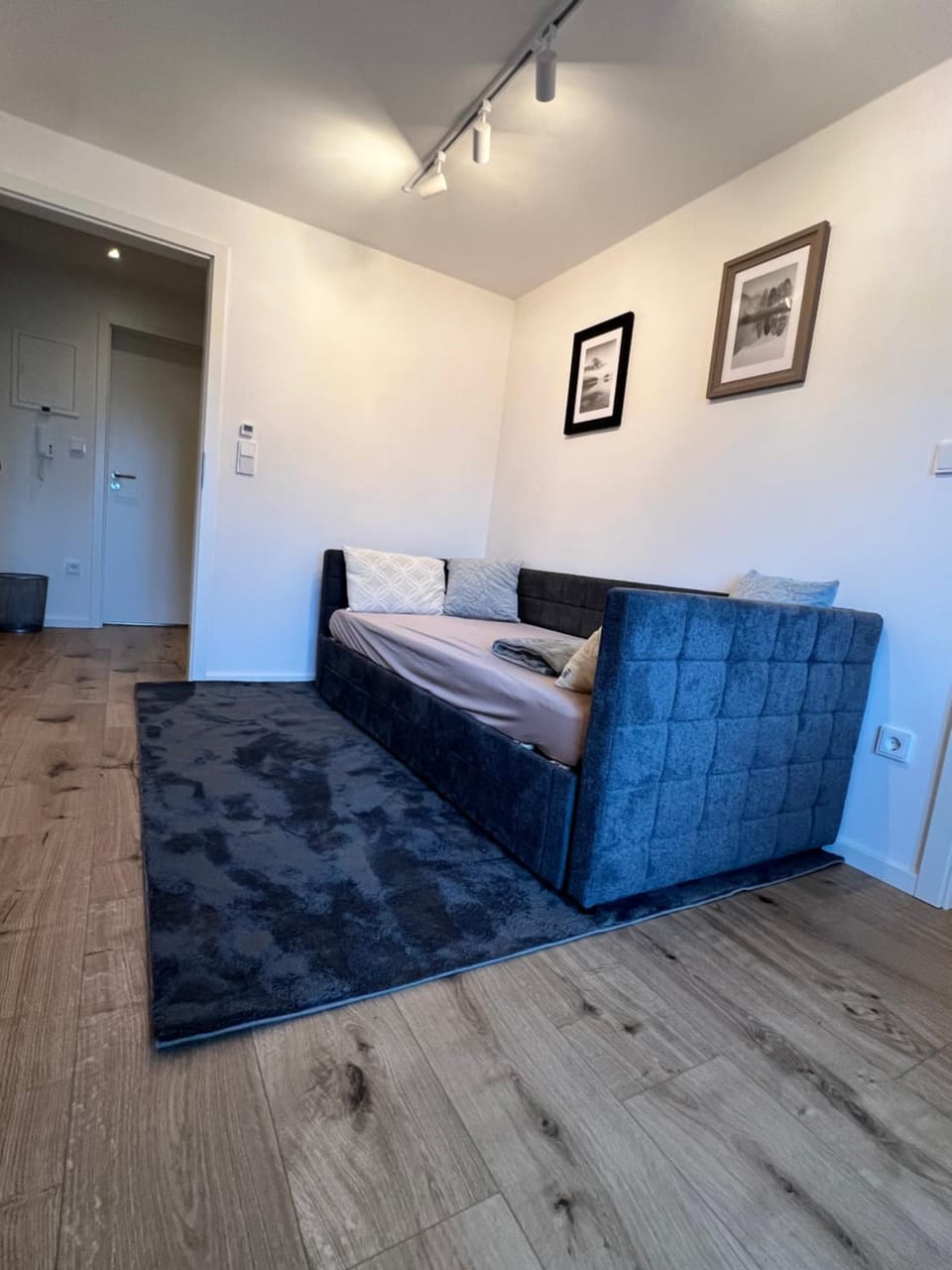 Bed, Living room, Photo of the whole room, Seating area