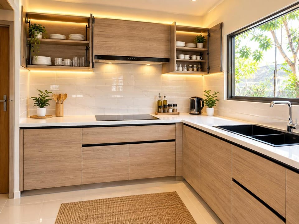 Kitchen or kitchenette, minibar