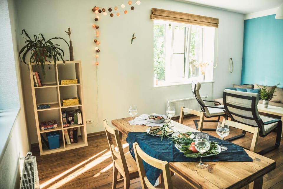 Living room, Seating area, Dining area