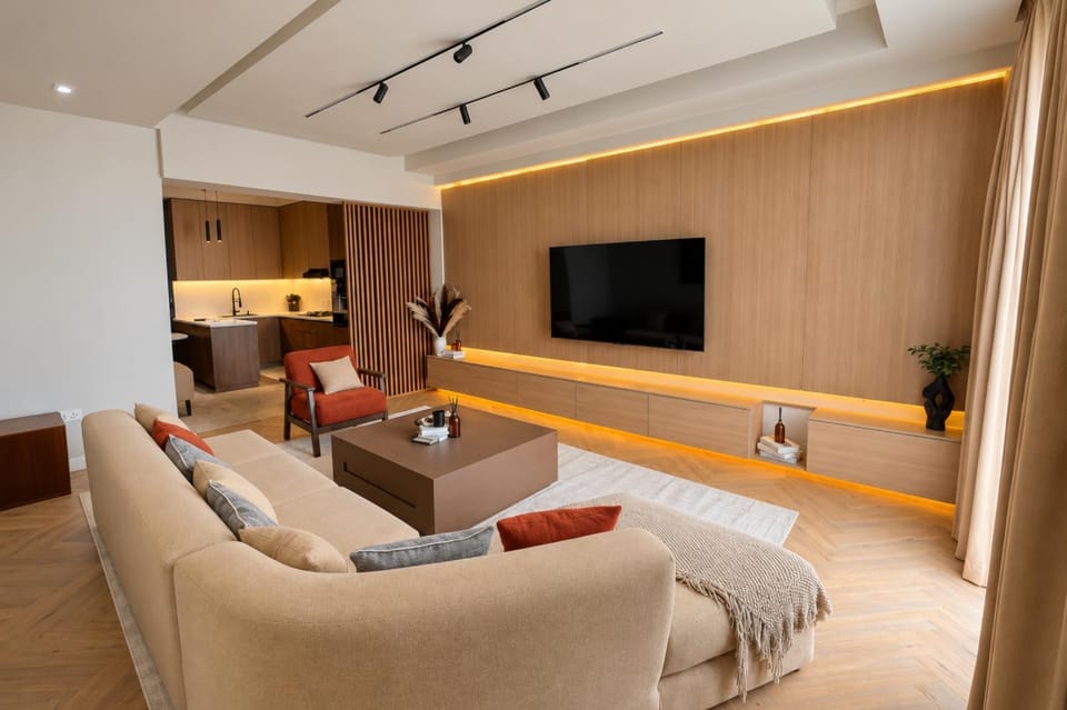 Living room, Seating area, Evening entertainment