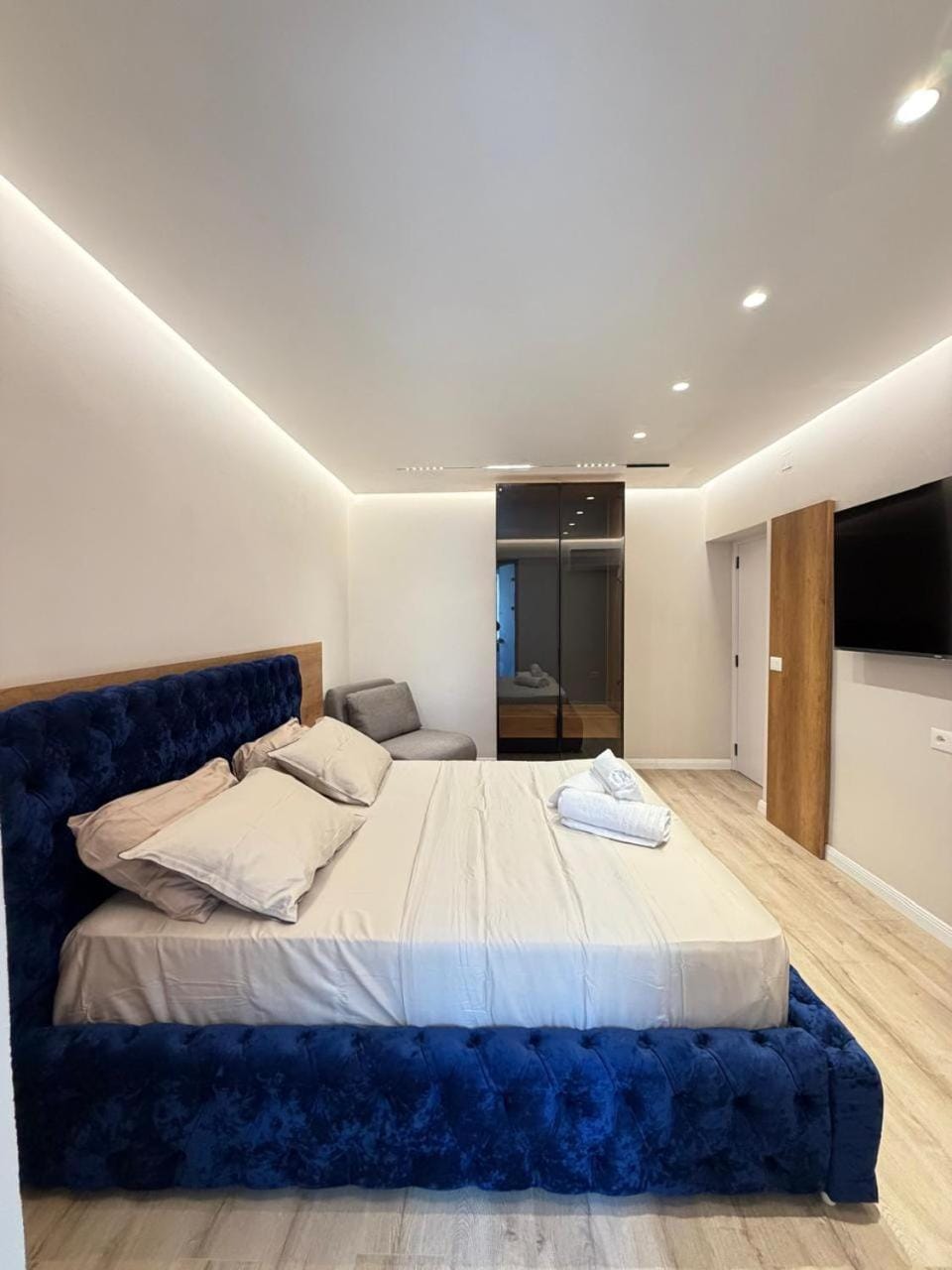 The SunSet Studio next to The Pyramid Apartment in Tirana