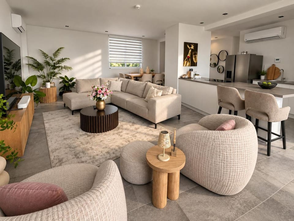 Kitchen or kitchenette, Living room, Photo of the whole room, Seating area, Dining area