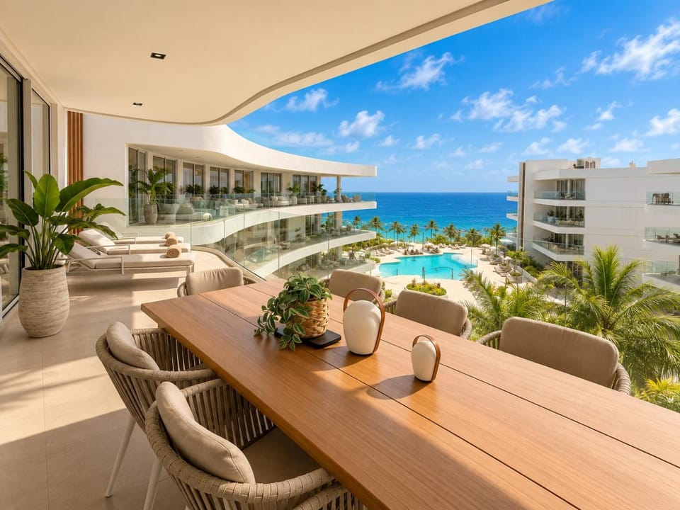 Balcony/Terrace, Dining area, Pool view, Sea view, Swimming pool