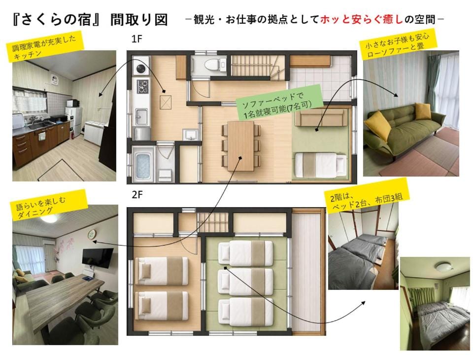 さくらの宿最大7名まで6名快適1棟貸し無料駐車場1台 Apartment in Nagoya