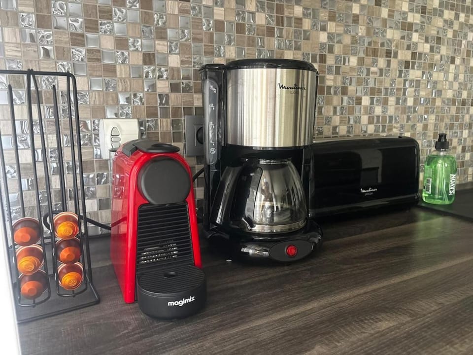 Kitchen or kitchenette, toaster