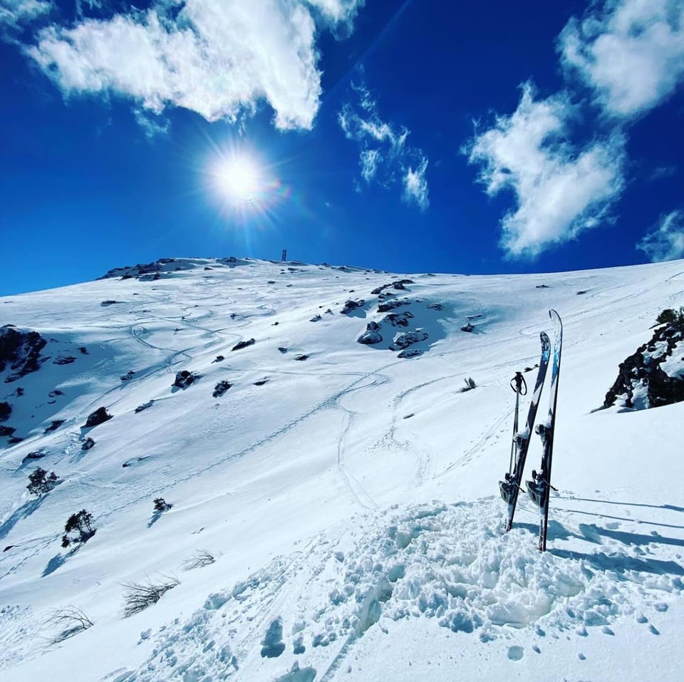 Natural landscape, Winter, Skiing, Mountain view