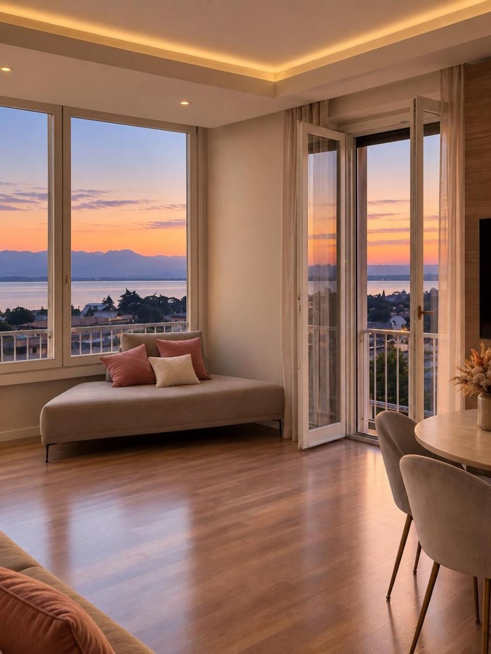 Communal lounge/ TV room, View (from property/room), Living room, Sea view