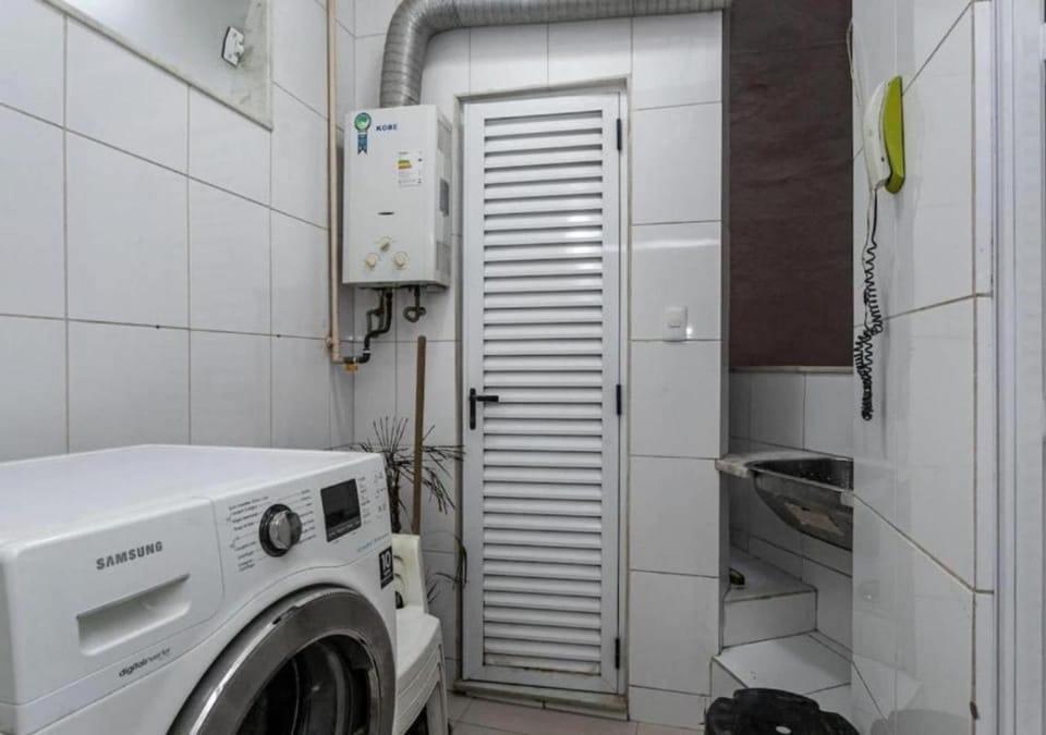 Bathroom, washing machine, dryer