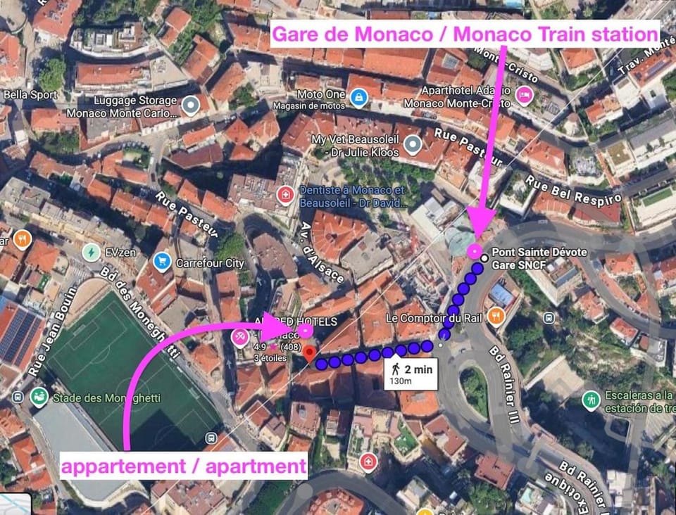 Nice 3 star apart near MC train Station 3rd floor Apartment in French Riviera