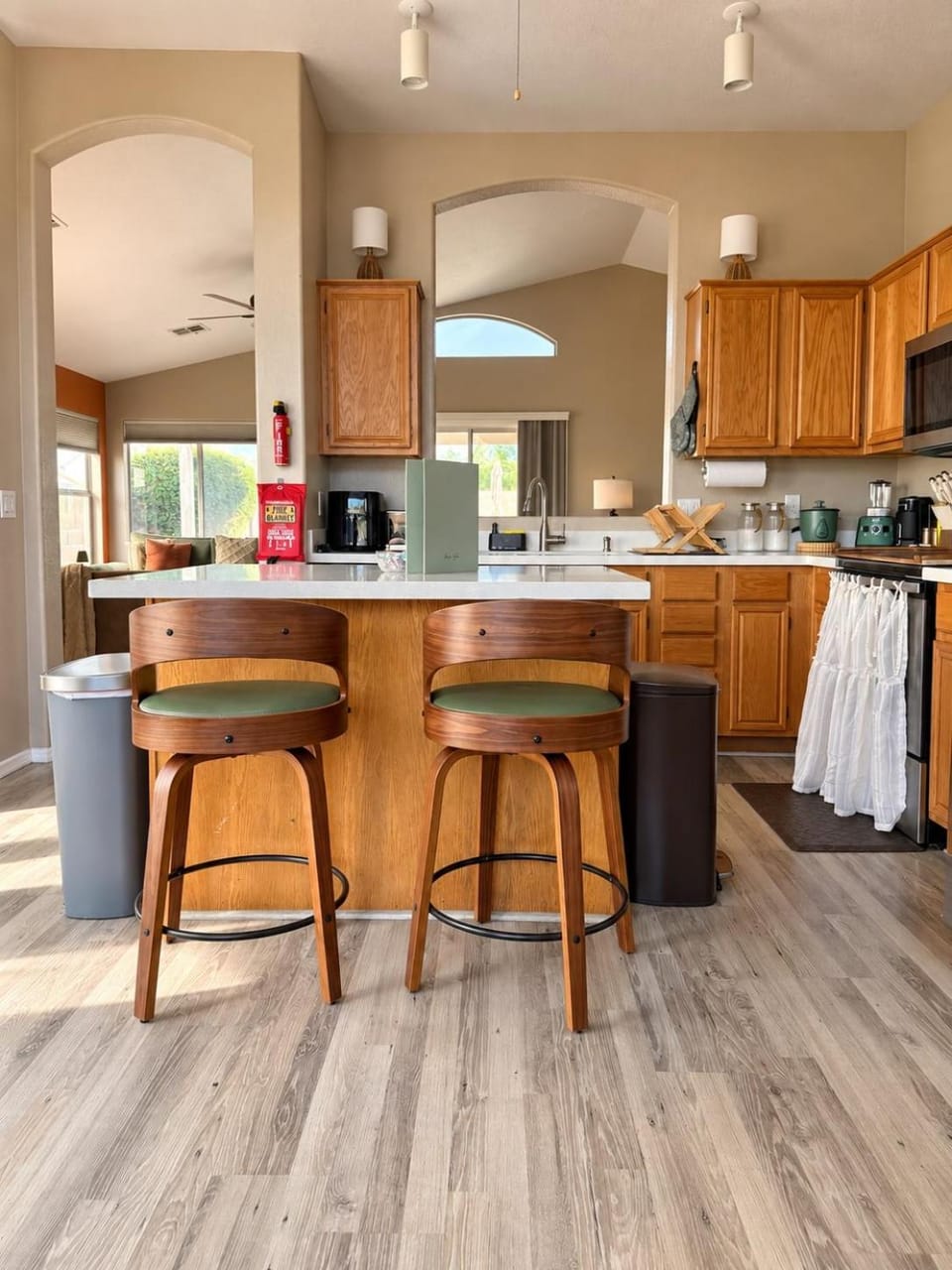 Kitchen or kitchenette, dishwasher, oven, stove, toaster