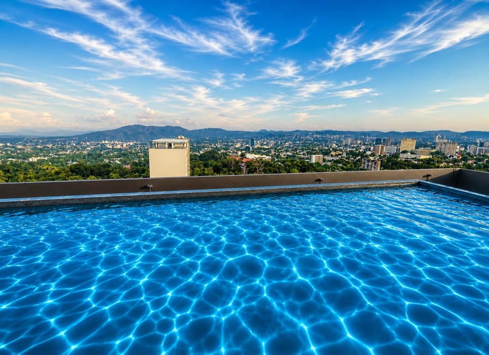 Nearby landmark, Day, Natural landscape, Pool view, Swimming pool