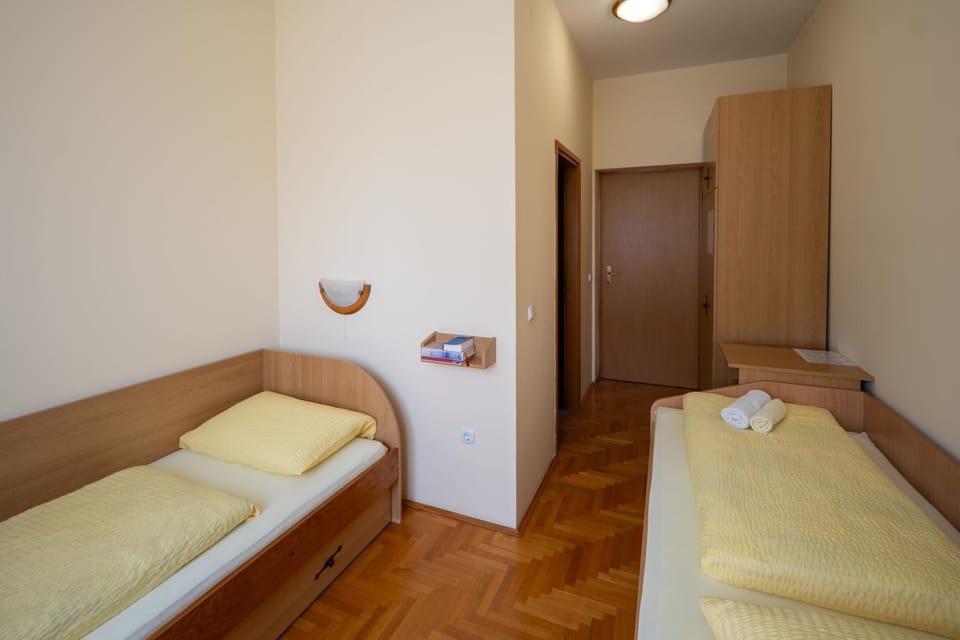 Bed, Photo of the whole room, Bedroom, towels, wardrobe