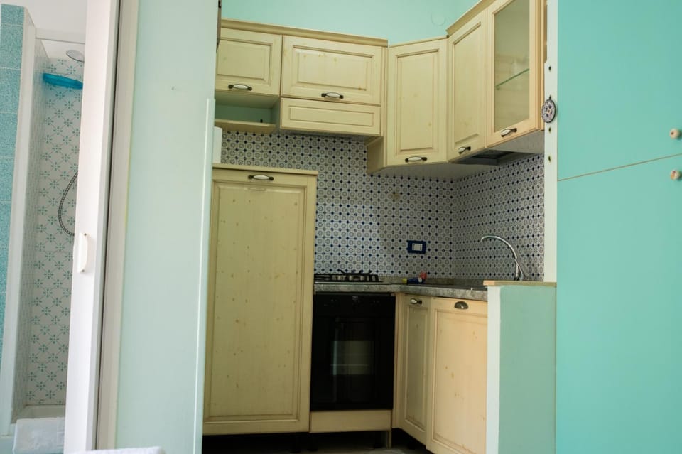 Kitchen or kitchenette, minibar, stove