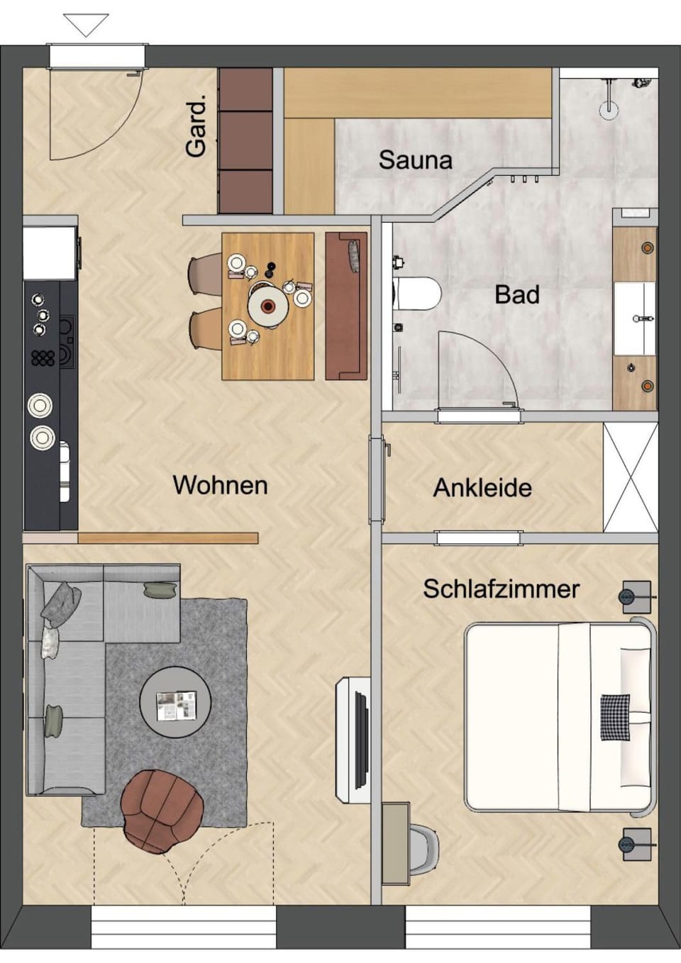"Gestrandet Süd" Sauna-Appartement 66 m APPARTO Grömitz Apartment in Grömitz