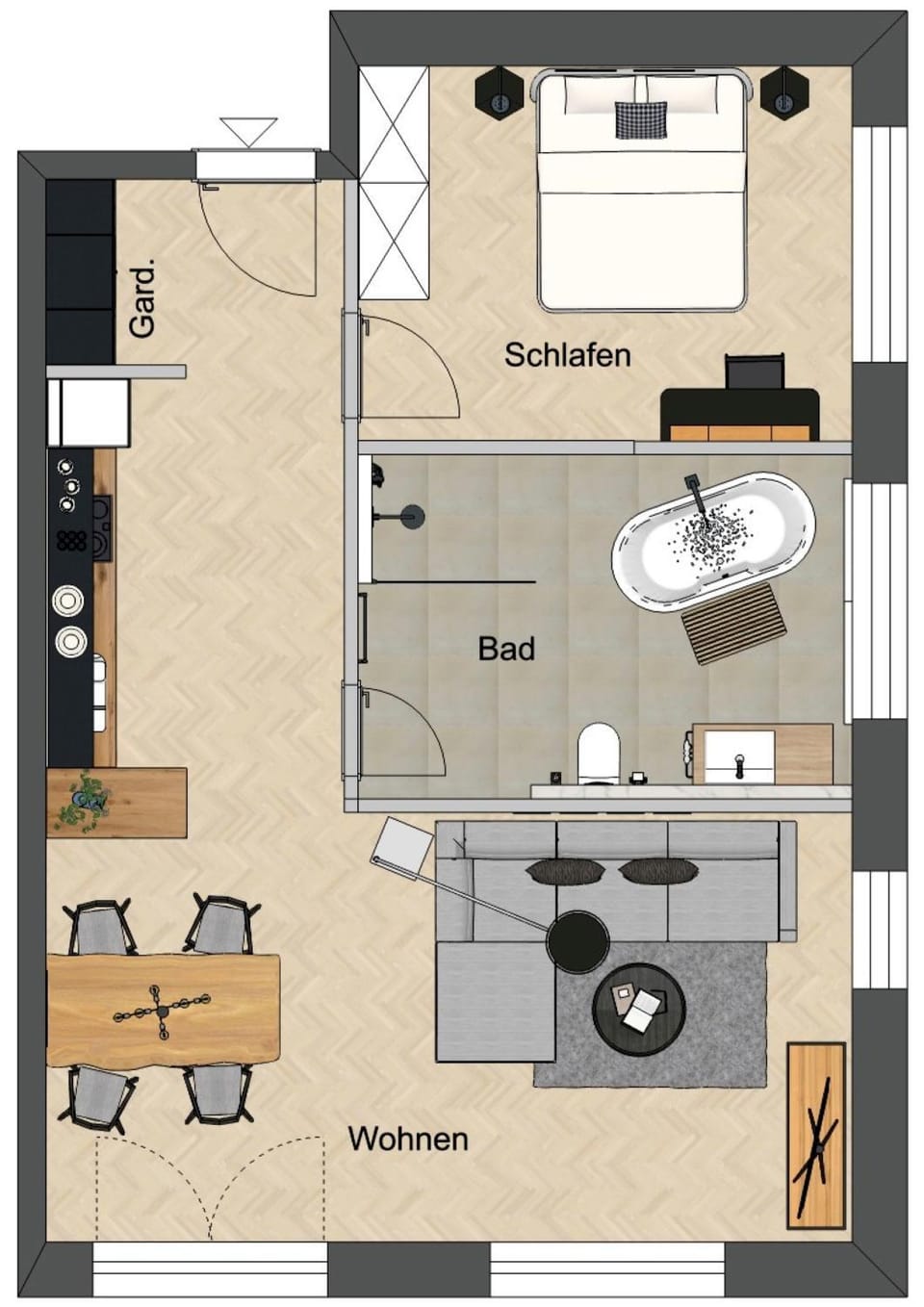 "Gestrandet Ost" Komfort-Appartement 70 m APPARTO Grömitz Apartment in Grömitz