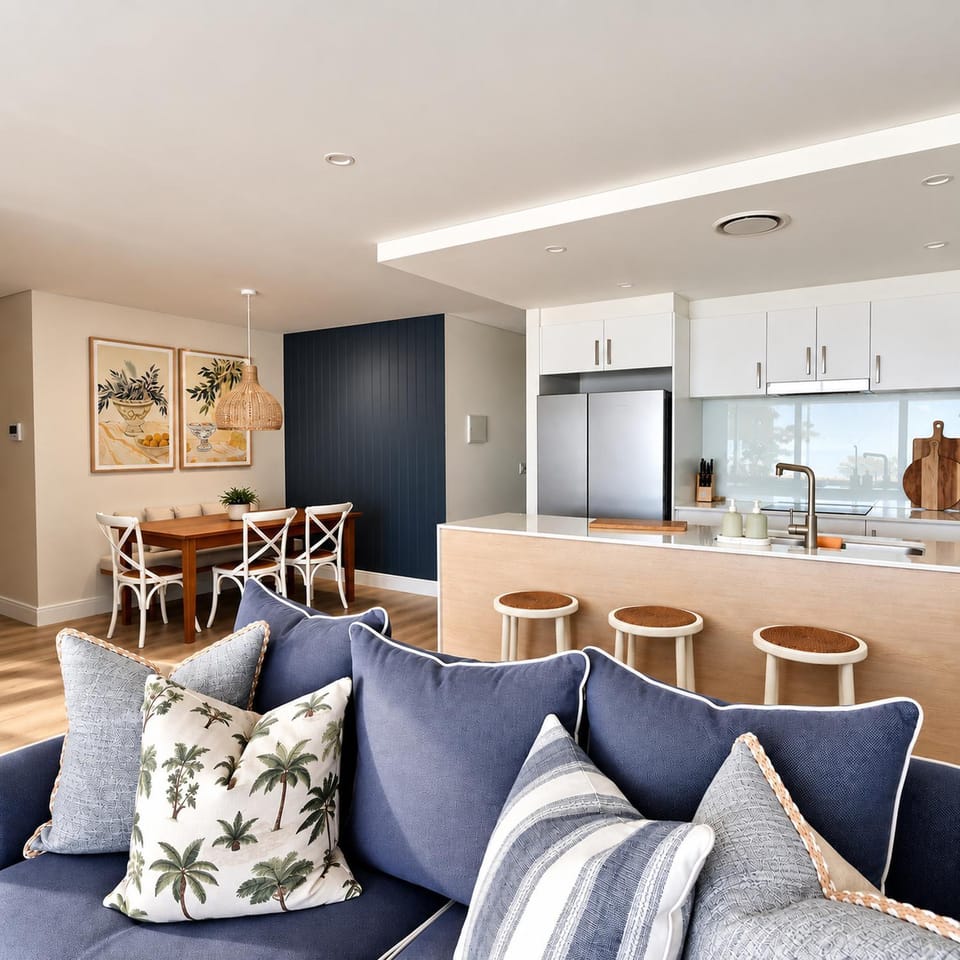 Kitchen or kitchenette, Living room, Photo of the whole room, Seating area, Dining area