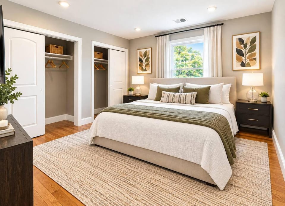 Bed, Bedroom, wardrobe