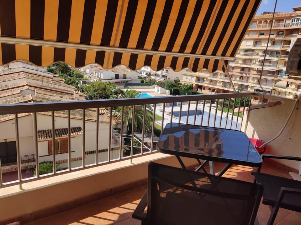 Property building, Patio, View (from property/room), Balcony/Terrace, Balcony/Terrace, Dining area, Pool view, Swimming pool