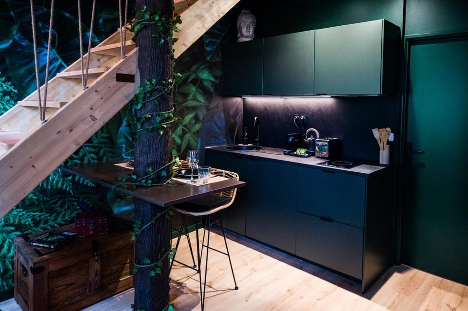 Natural landscape, Coffee/tea facilities, Kitchen or kitchenette, Living room, Dining area, kitchen