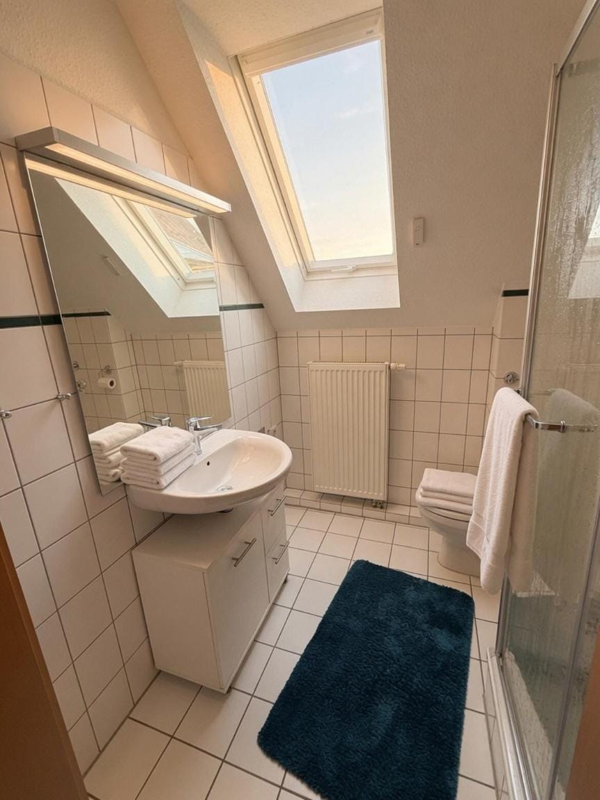 Shower, Toilet, Bathroom, towels