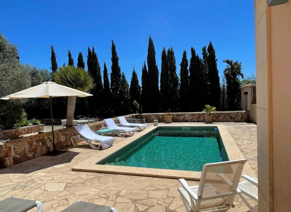 Property building, Living room, Swimming pool