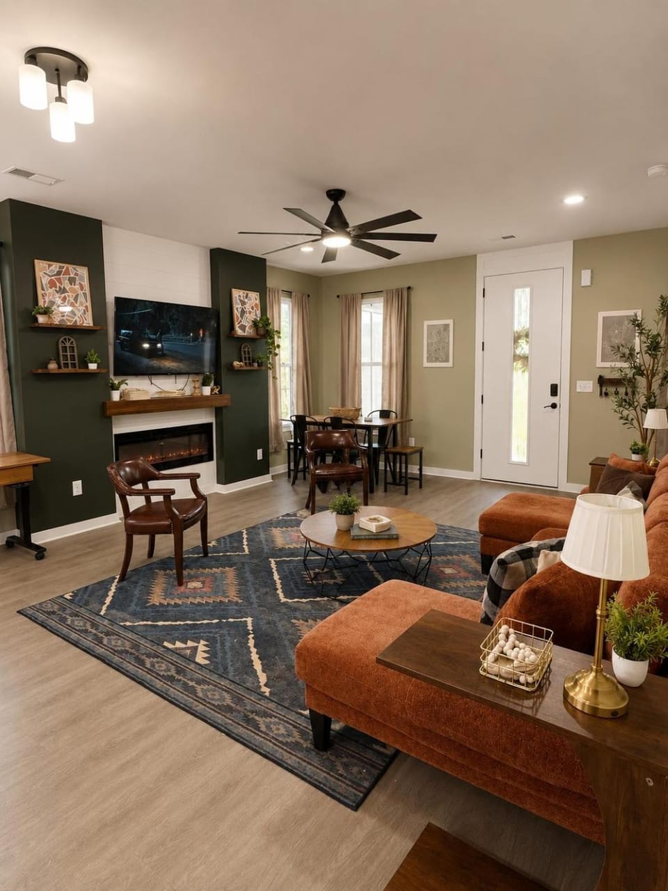 TV and multimedia, Living room, Dining area, Evening entertainment, fireplace