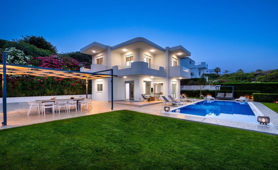 Property building, Patio, Day, Night, Garden, Garden view, Pool view, Swimming pool, sunbed