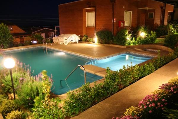 Night, Pool view, Swimming pool