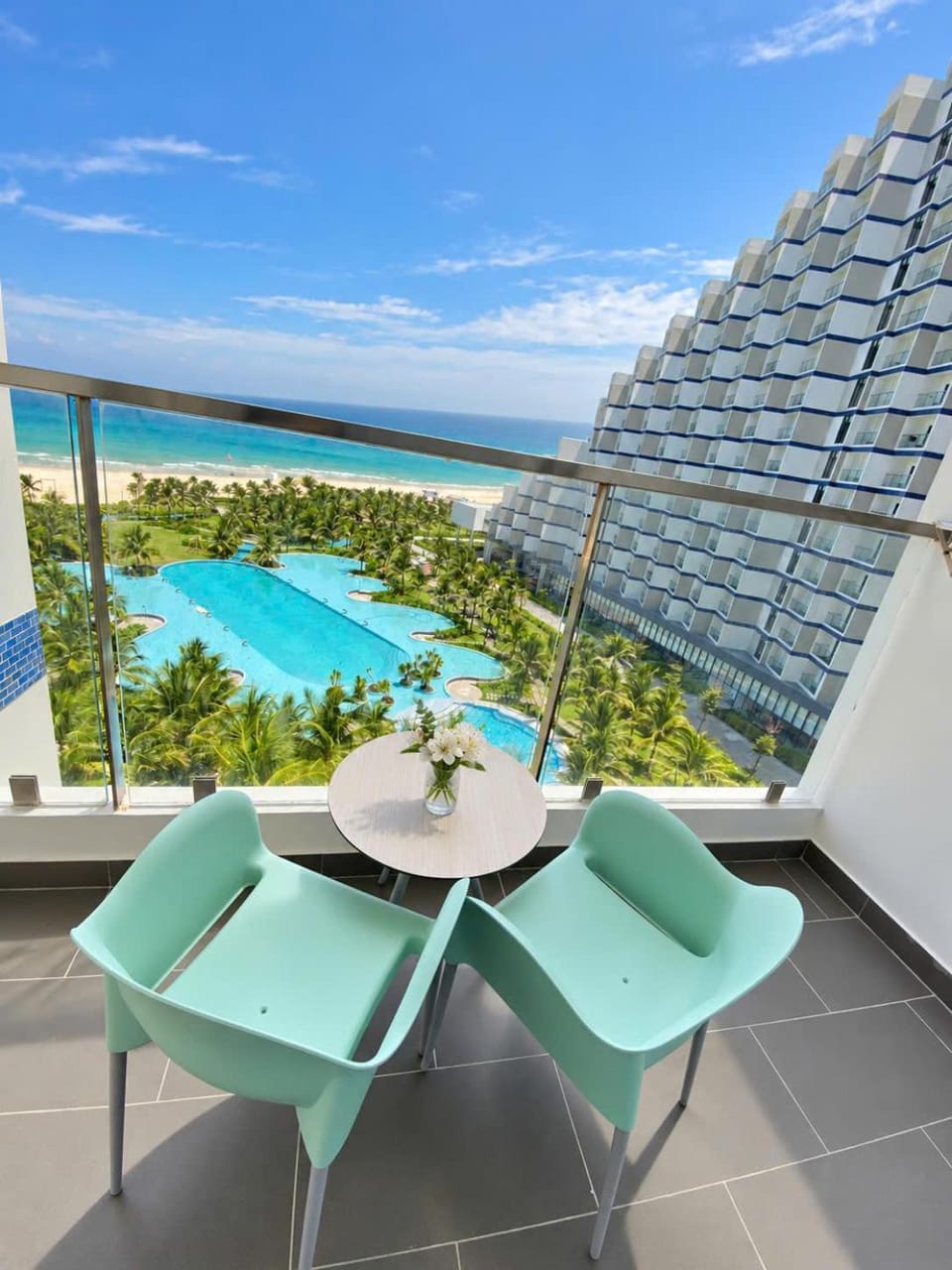 Natural landscape, Balcony/Terrace, Pool view, Sea view, Swimming pool